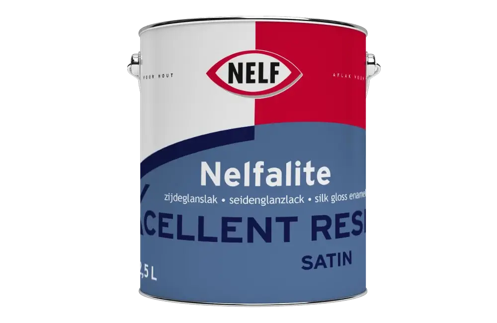 Nelf Nelfalite Xcellent Resist Satin | Zijdeglans Binnenlak-1 LTR - Wit Koopje
