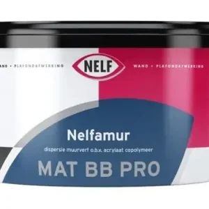Aanbieding Nelf Nelfamur Pro Mat BB | Matte Muur- en Plafondverf-1 LTR - Wit
