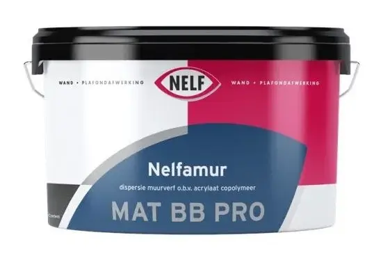Aanbieding Nelf Nelfamur Pro Mat BB | Matte Muur- en Plafondverf-1 LTR - Wit