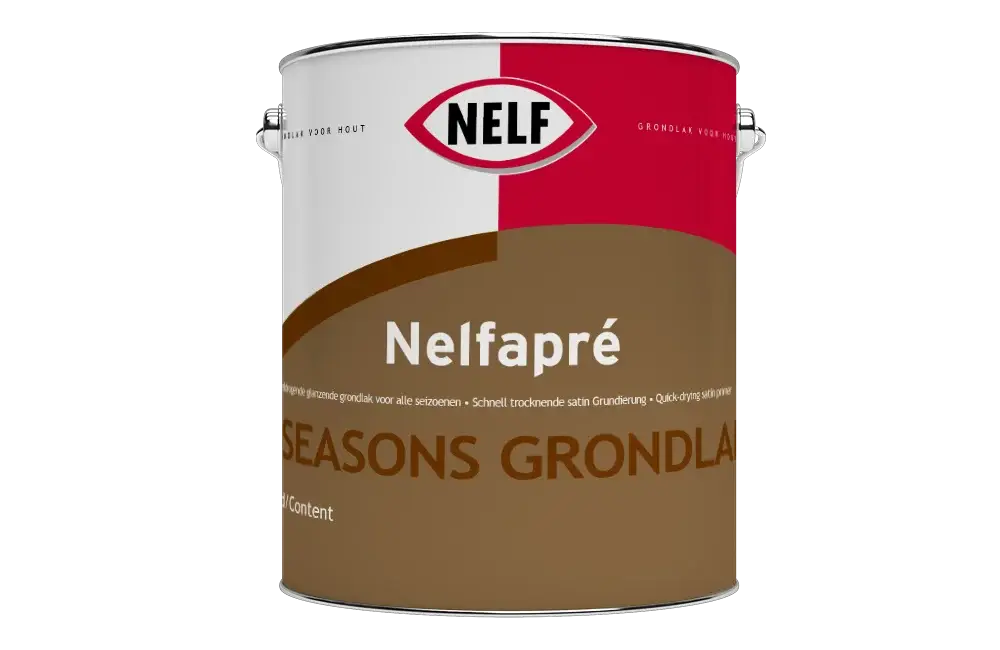 Gereduceerde Prijs Nelf Nelfapre 4 Seasons Grondlak | Grond- en Voorlak Buiten-1 LTR - Wit