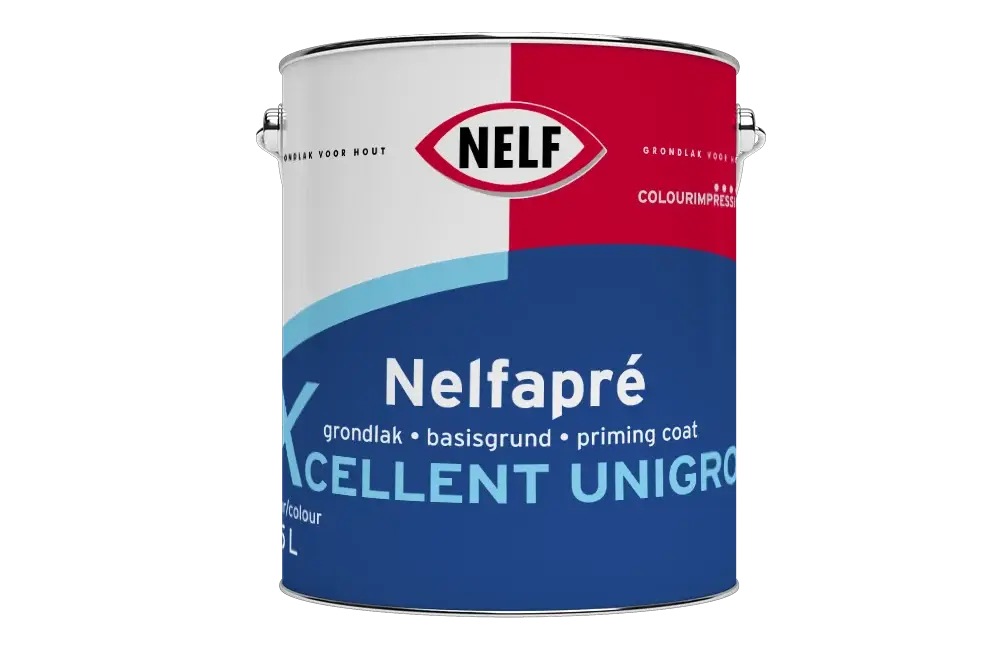 Betaalbaar Nelf Nelfapre Xcellent Unigrond | Grondverf Binnen & Buiten-1 LTR - Wit