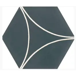 Tijdelijk Beschikbaar Marazzi Cementum Indigo Hexagon Decoro Arco 21x18,2 cm