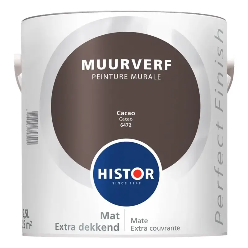 Histor Perfect Finish Muurverf Mat Cacao 6472-2,5 LTR Koopje