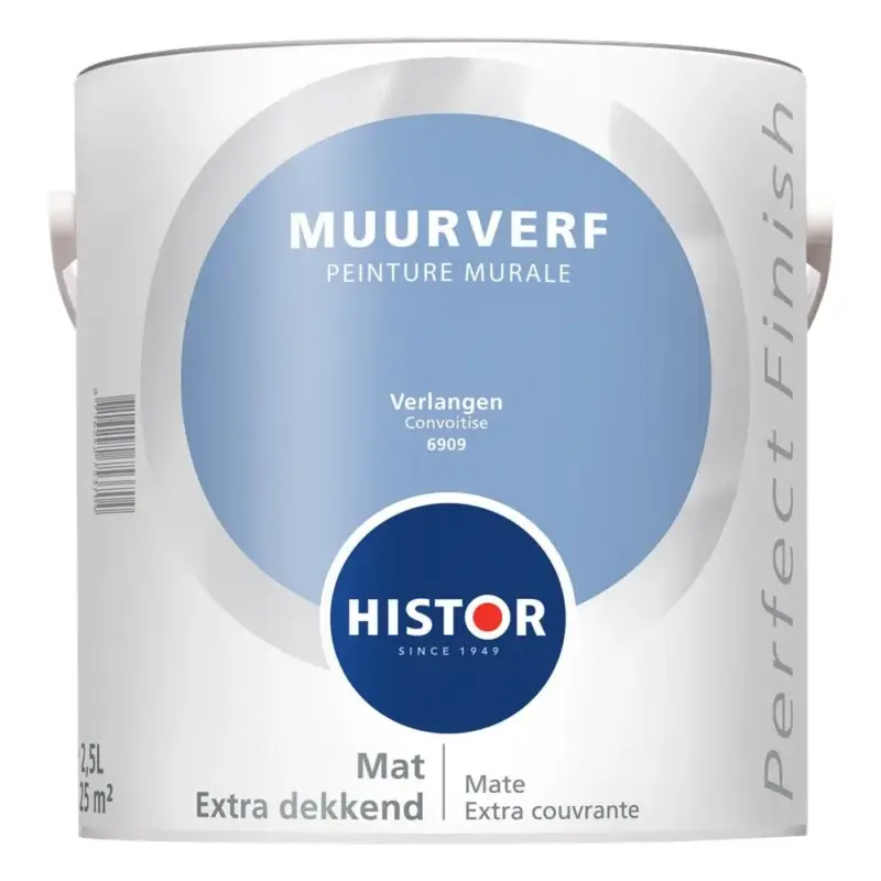 Histor Perfect Finish Muurverf Mat Verlangen 6909-2,5 LTR Laatste Kans