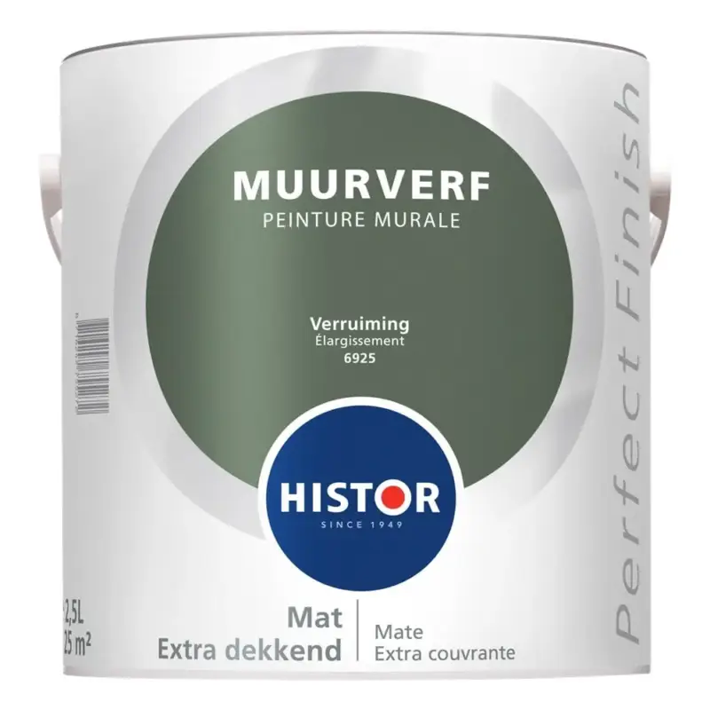 Histor Perfect Finish Muurverf Mat Verruiming 6925-2,5 LTR Dagaanbieding