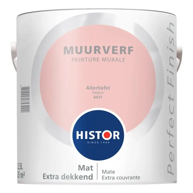 Koop Vandaag Histor Perfect Finish Muurverf Mat Allerliefst 6937-2,5 LTR