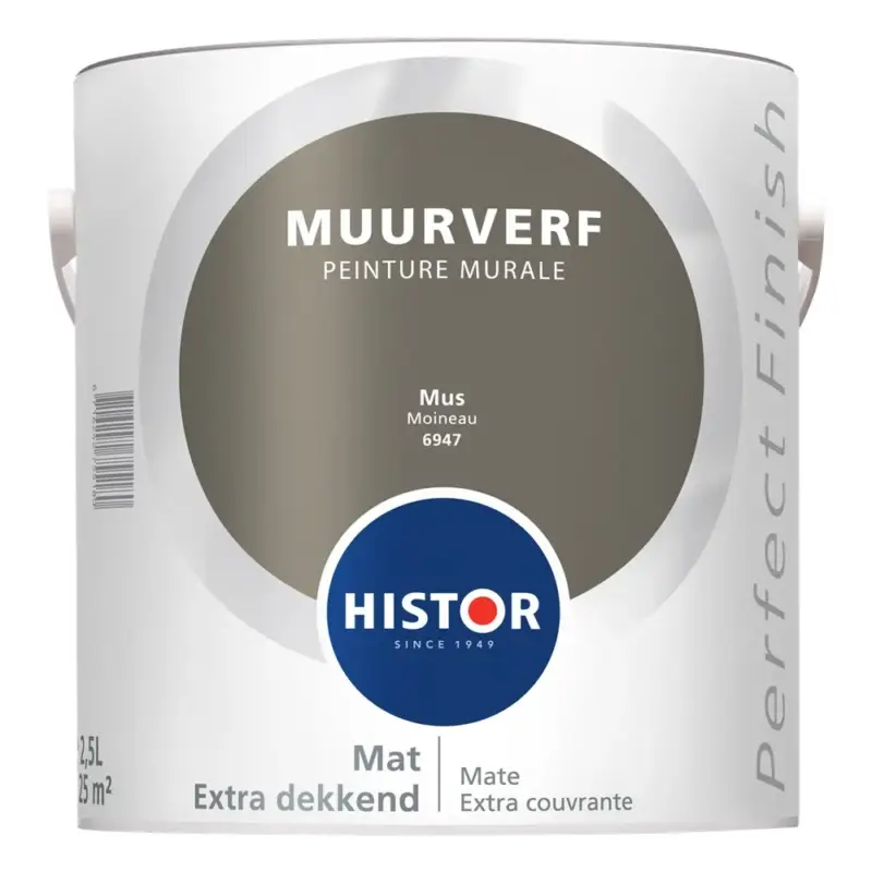 Exclusieve Aanbieding Histor Perfect Finish Muurverf Mat Mus 6947-2,5 LTR