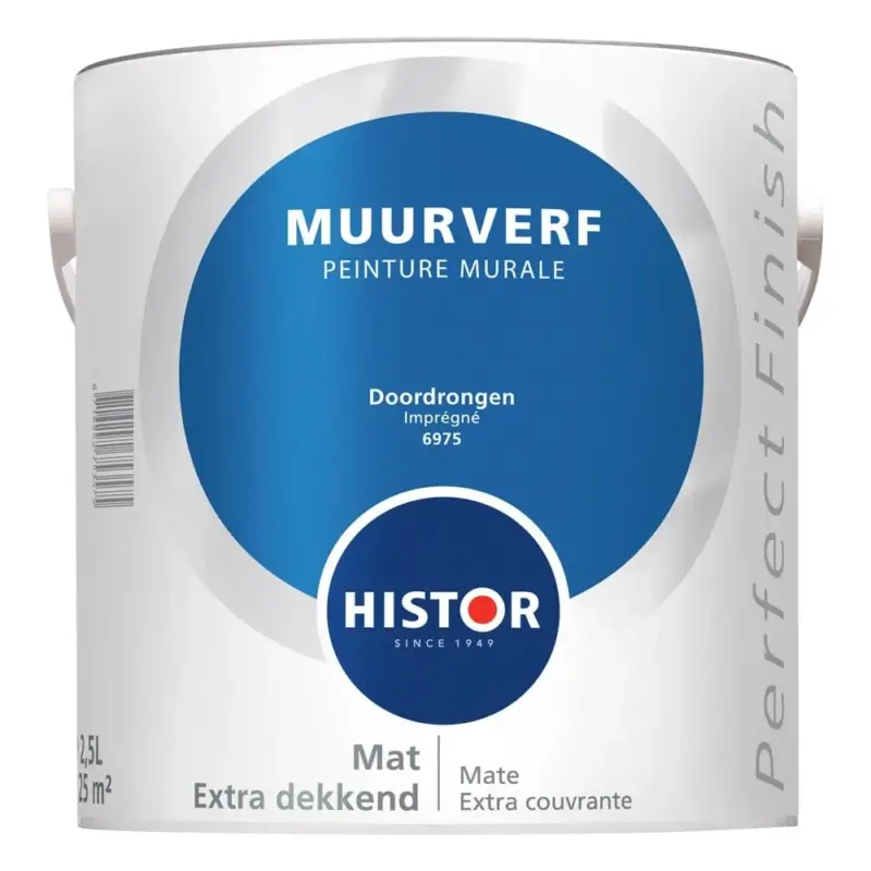 Korting Histor Perfect Finish Muurverf Mat Doordrongen 6975-2,5 LTR
