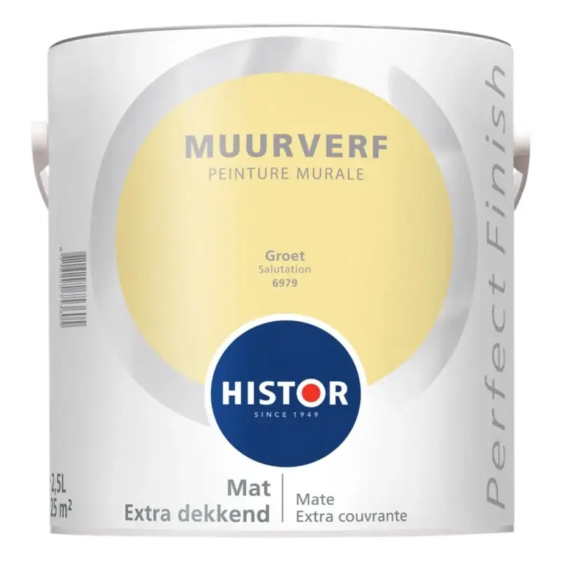 Histor Perfect Finish Muurverf Mat Groet 6979-2,5 LTR Speciale Aanbieding