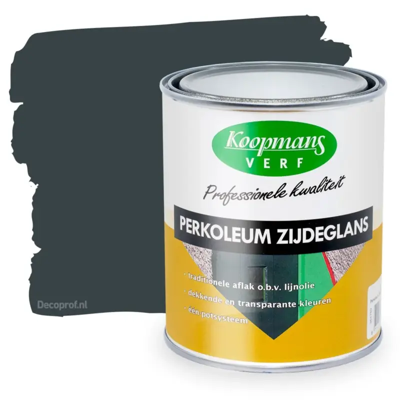 Koopmans Perkoleum Zijdeglans Dekkend 289 Antraciet-750 ML Finale Uitverkoop