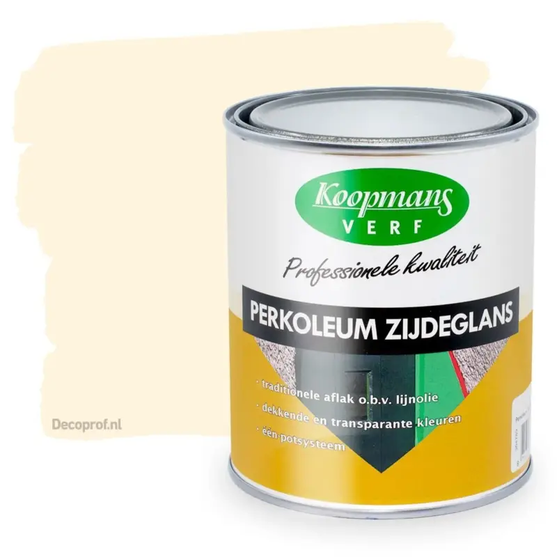 Betrouwbaar Koopmans Perkoleum Zijdeglans Dekkend 302 Roomwit-2,5 LTR