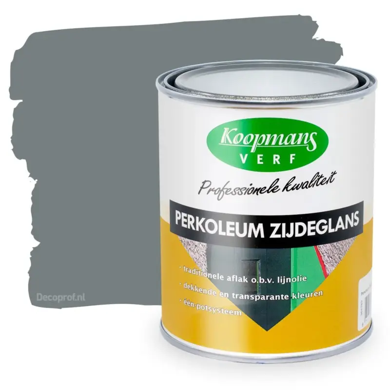 Hete Deal Koopmans Perkoleum Zijdeglans Dekkend 305 Donkergrijs-750 ML