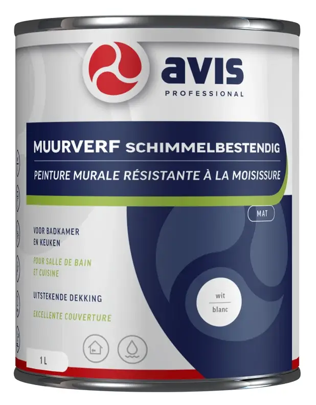 Avis Muurverf Schimmelbestendig-1 LTR - Wit Bestel Nu