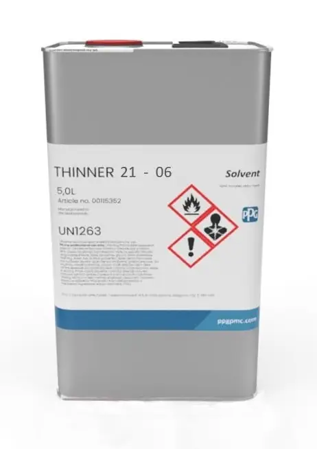 Gratis Retour PPG Thinner 21-06-5 LTR