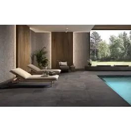 Tuintegel Cemento Zwart 100x100x2 cm Premium