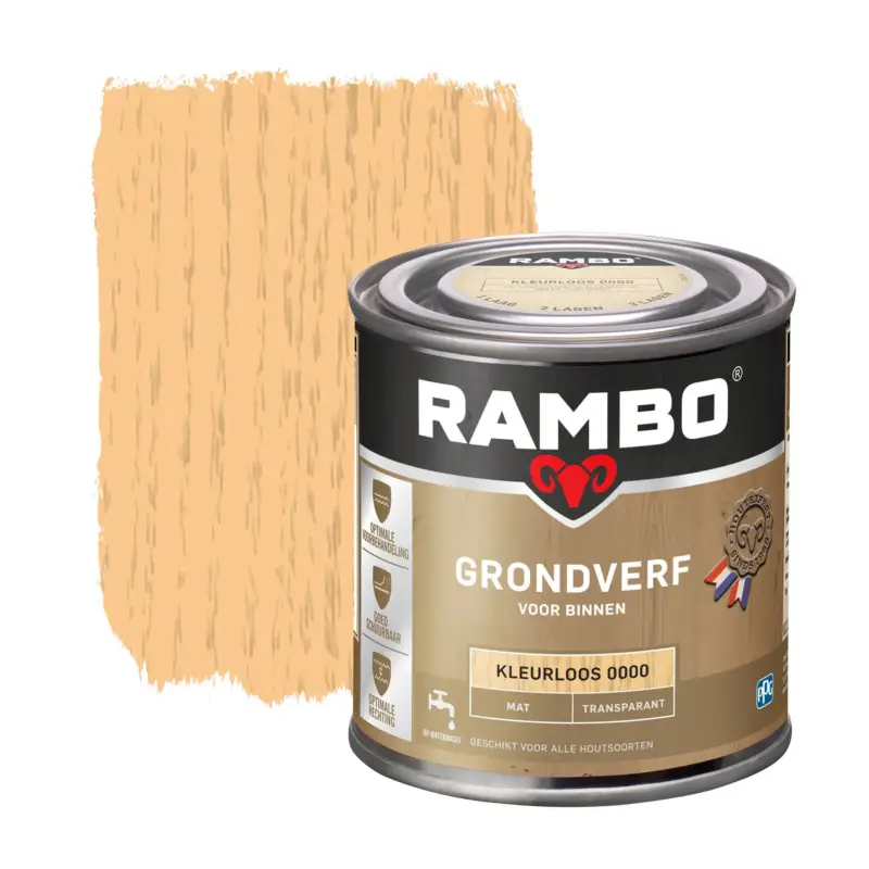 Seizoensaanbieding Rambo Grondverf Transparant Mat-250 ML