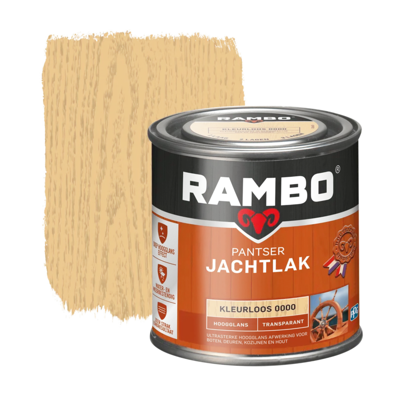 Express Levering Rambo Pantser Jachtlak Transparant Hoogglans-250 ML