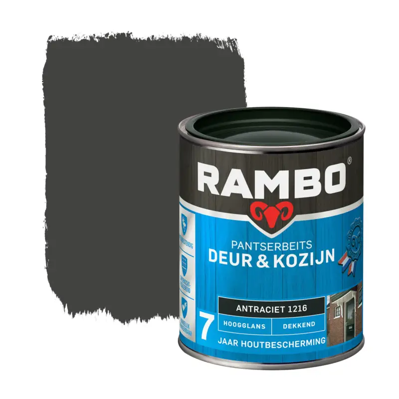 Rambo Pantserbeits Deur&Kozijn Hoogglans Dekkend Antraciet 1216-750 ML Rechtstreeks Van De Fabrikant