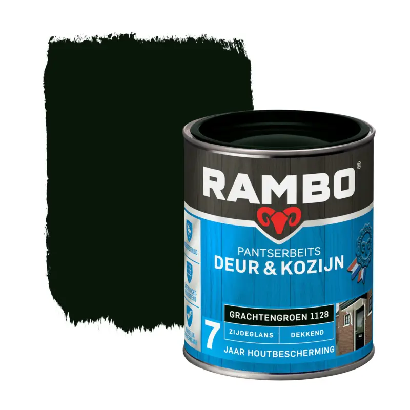 Direct Beschikbaar Rambo Pantserbeits Deur&Kozijn Zijdeglans Dekkend Grachtengroen 1128-750 ML