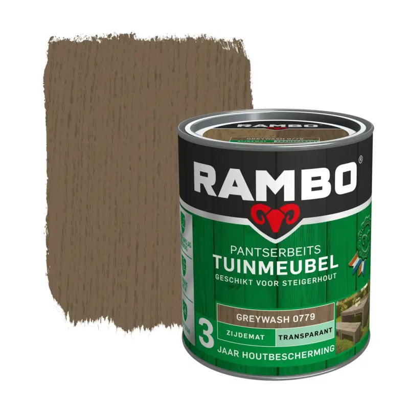 Gratis Retour Rambo Pantserbeits Tuinmeubel Zijdeglans Transparant Greywash 0779-750 ML
