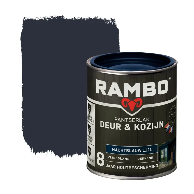 Bestel Nu Rambo Pantserlak Deur&Kozijn Zijdeglans Dekkend Nachtblauw 1121-750 ML