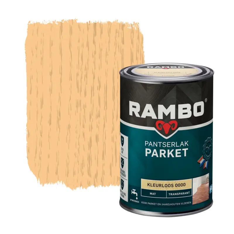 Goedkoop Rambo Pantserlak Parket Transparant Mat-250 ML