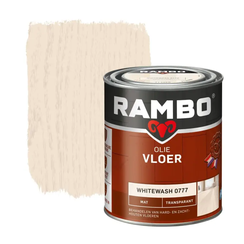 Rambo Vloer Olie Transparant Mat Whitewash 0777-750 ML Bestel Nu