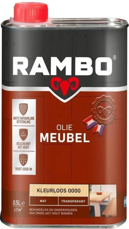 Express Levering Rambo Werkblad Olie Transparant Mat-500 ML