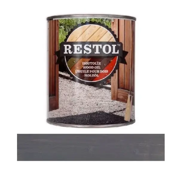 Veilige Betaling Restol Houtolie Mat Grijs Watergedragen-750 ML