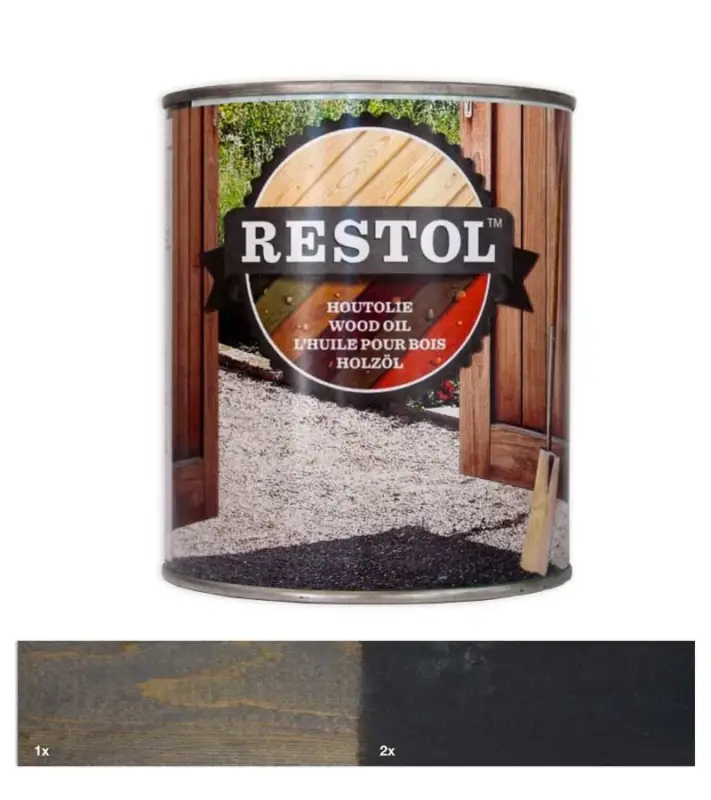 Must-Have Restol Houtolie Zijdeglans Antraciet-1 LTR