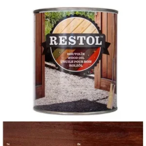 Op = Op Restol Houtolie Zijdeglans Bruin Naturel-1 LTR