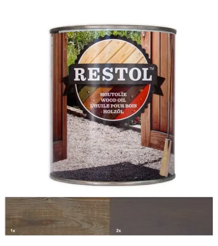 Restol Houtolie Zijdeglans Grijs-1 LTR Must-Have