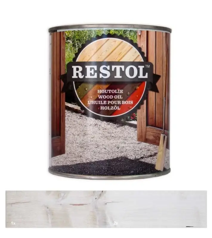 Restol Houtolie Zijdeglans IJsland Wit-1 LTR Tijdelijk Beschikbaar