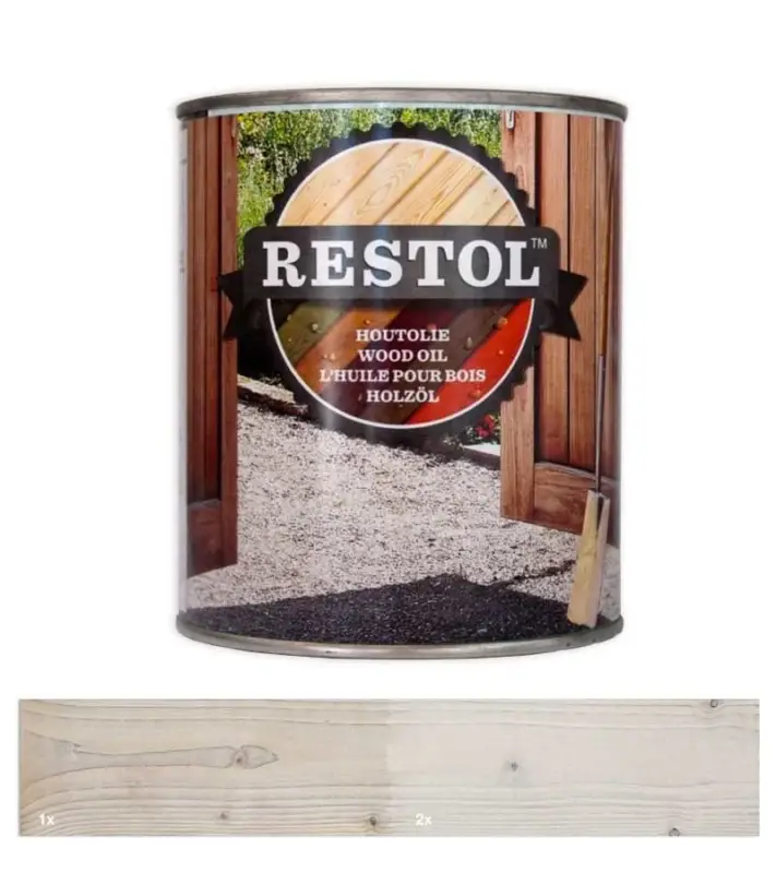 Goedkoop Restol Houtolie Zijdeglans Parelwit-1 LTR