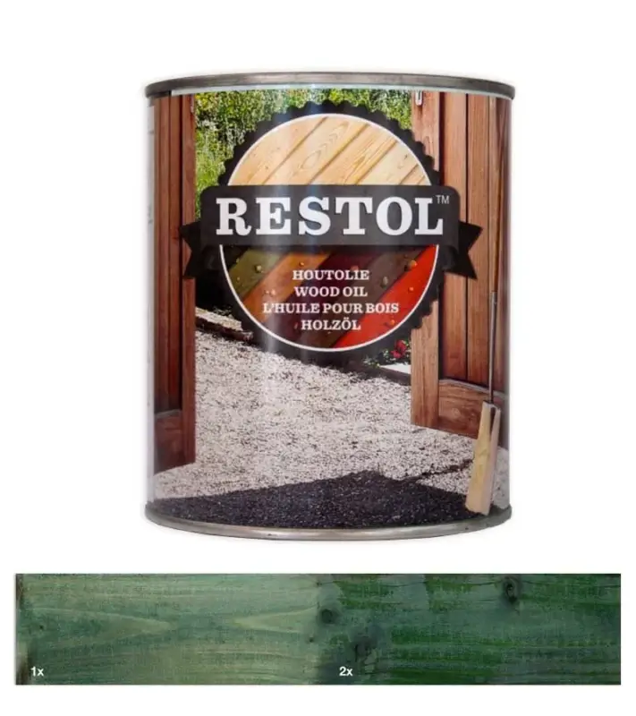 Restol Houtolie Zijdeglans Pijngroen-1 LTR Populair