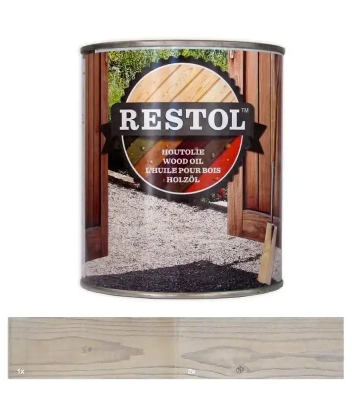 Restol Houtolie Zijdeglans White Wash-2,5 LTR Hete Deal