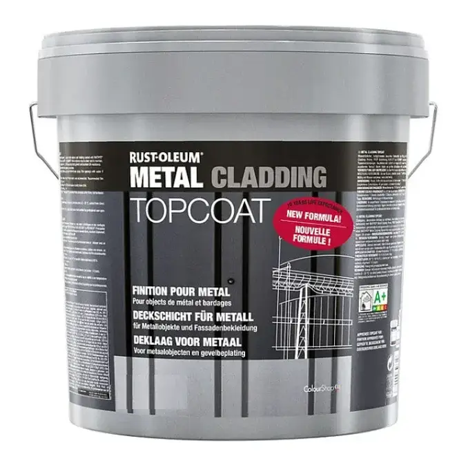 Flitsaanbieding Rust-Oleum Metal Cladding Topcoat-10 LTR - Wit