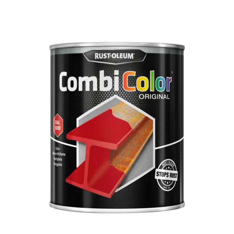 Goedkoop Rust-Oleum Combicolor 7365 Hoogglans Bright Rood RAL3000-250 ML