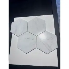 Gratis Retour Workshop Marmer Hexagon Bianca Carrara 22,5x37,1 cm