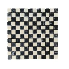 Exclusieve Aanbieding Terre d’Azur Mosaic Strip Biancone / Nero 30×30 cm