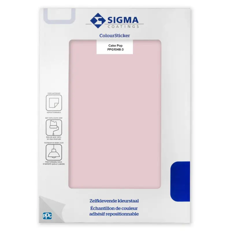 Uitverkoop Kleurstaal Sigma ColourSticker Cake Pop PPG1048-3 | Zelfklevende Kleurstaal-1 ST