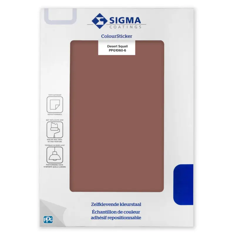 Kleurstaal Sigma ColourSticker Desert Squall PPG1060-6 | Zelfklevende Kleurstaal-1 ST Koopje