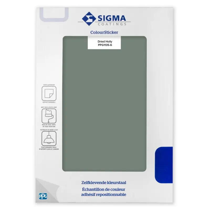 Korting Kleurstaal Sigma ColourSticker Dried Holly PPG1135-6 | Zelfklevende Kleurstaal-1 ST