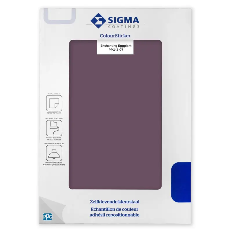 Kleurstaal Sigma ColourSticker Enchanting Eggplant PPG13-07 | Zelfklevende Kleurstaal-1 ST Populair