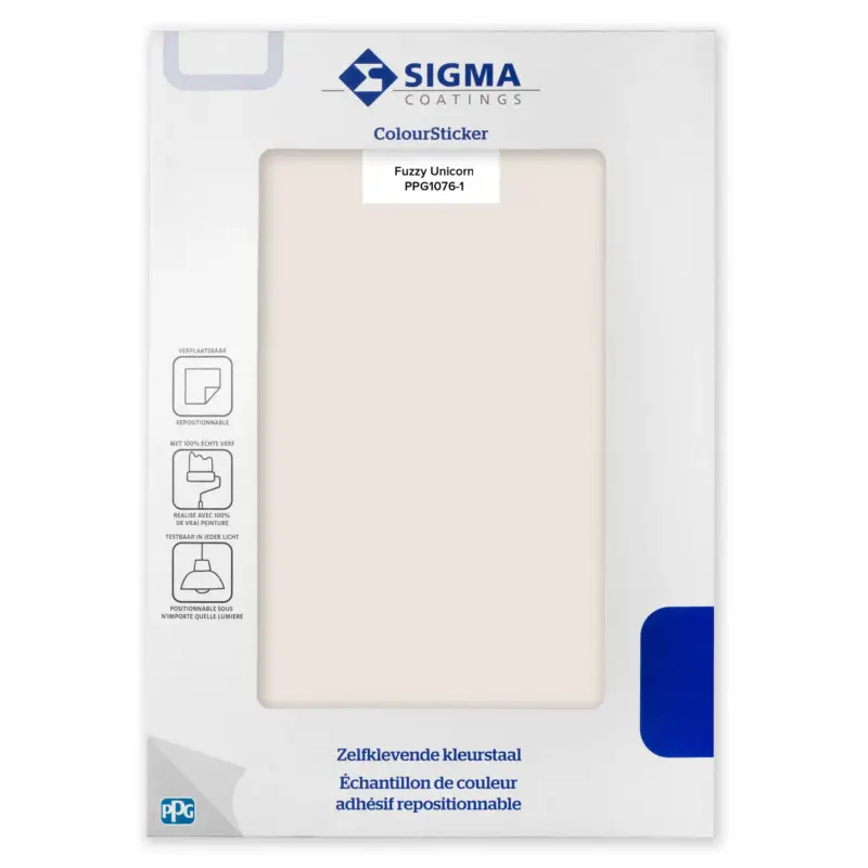 Tijdelijk Beschikbaar Kleurstaal Sigma ColourSticker Fuzzy Unicorn PPG1076-1 | Zelfklevende Kleurstaal-1 ST