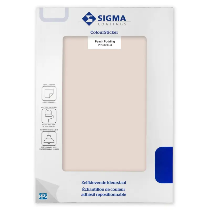 Actieprijs Kleurstaal Sigma ColourSticker Peach Pudding PPG1015-3 | Zelfklevende Kleurstaal-1 ST
