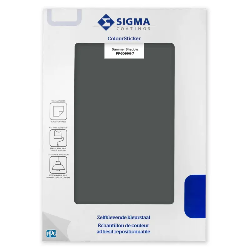 Laatste Kans Kleurstaal Sigma ColourSticker Summer Shadow PPG0996-7 | Zelfklevende Kleurstaal-1 ST
