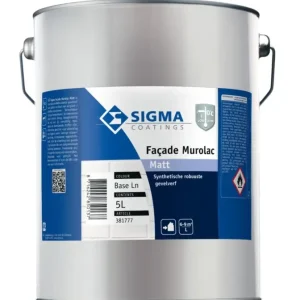 Sigma Facade Murolac Matt | Matte Gevelverf-5 LTR - Wit Dagaanbieding