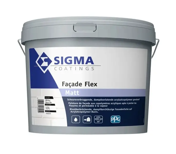 Bestel Nu Sigma Facade Flex Matt | Matte Gevelverf-10 LTR - Wit