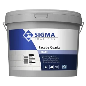 Populair Sigma Facade Quartz Matt | Matte Structuurverf Buiten-10 LTR - Wit